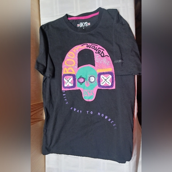 BKYS Unisex T-shirt "Drift away to nowhere" /Black Size S/Graphics, Embroidery - Picture 3 of 8